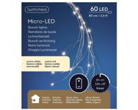 Lumineo Micro LED Draadverlichting Cascade 80cm-60L 10snoeren Met 6 Lamps