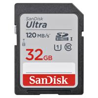 Geheugenkaart sandisk sdhc ultra 32gb 120mbs
