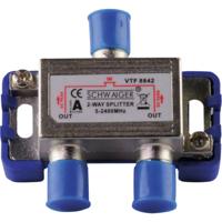 Schwaiger VTF8842 241 Satellietsignaalverdeler 2-voudig 5 - 2400 MHz Schwaiger VTF8842 241 Satellietsignaalverdeler 2-voudig 5 - 2400 MHz