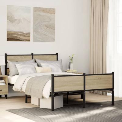 Bedframe zonder matras hout sonoma eikenkleurig 120x200 cm