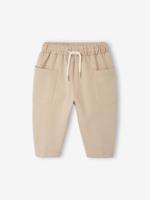 Wijde babybroek van sweatstof koffie