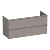 Brauer Inspire - Onderkast - 120 cm - met 2 Softclose Lades Greeploos en 2 Sifon Uitsparingen - Mat Taupe
