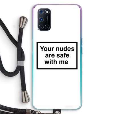 Safe with me: Oppo A72 Transparant Hoesje met koord