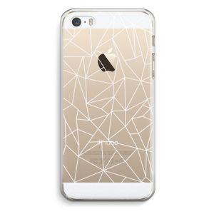 Geometrische lijnen wit: iPhone 5 / 5S / SE Transparant Hoesje
