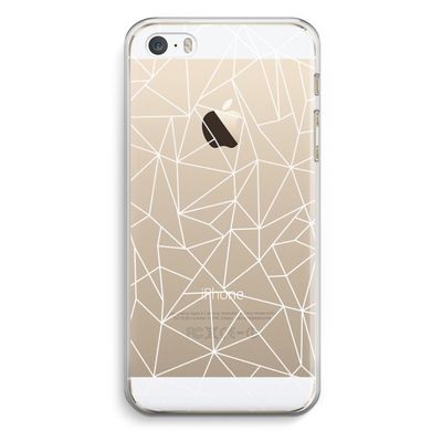 Geometrische lijnen wit: iPhone 5 / 5S / SE Transparant Hoesje