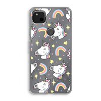Rainbow Unicorn: Google Pixel 4a Transparant Hoesje