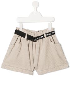 Andorine short nervuré à taille ceinturée - Tons neutres