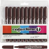Creativ Company Donkerbruine jumbo stiften, 12st.