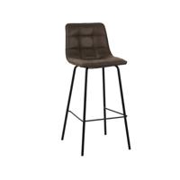 LABEL51 Barkruk Bistro - Moss - Micro Suede - Zithoogte 78