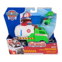 Rocky-figuur - Voertuigen + prullenbak en grijper - Vanaf 3 jaar - Brandweer - Paw Patrol