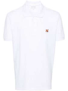 Maison Kitsuné polo à patch logo - Blanc