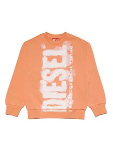 Diesel Kids sweat en coton à logo imprimé - Orange