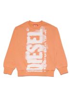 Diesel Kids sweat en coton à logo imprimé - Orange