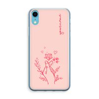 Giving Flowers: iPhone XR Transparant Hoesje