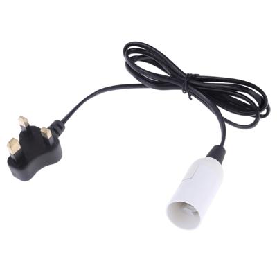 E14 Wire Cap lamp houder kroonluchter stopcontact met 1 2 m verlengkabel kleine UK plug (wit)