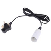 E14 Wire Cap lamp houder kroonluchter stopcontact met 1 2 m verlengkabel kleine UK plug (wit)