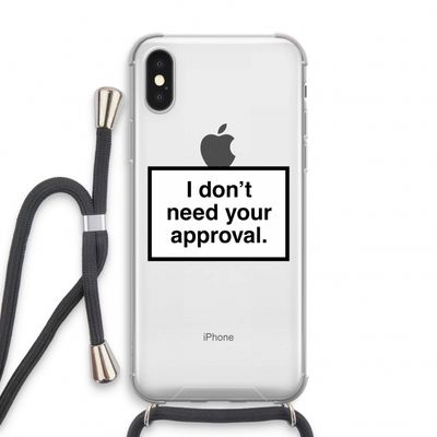 Don't need approval: iPhone XS Transparant Hoesje met koord