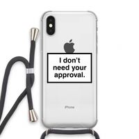 Don't need approval: iPhone XS Transparant Hoesje met koord