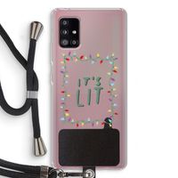 It's Lit: Samsung Galaxy A51 5G Transparant Hoesje met koord