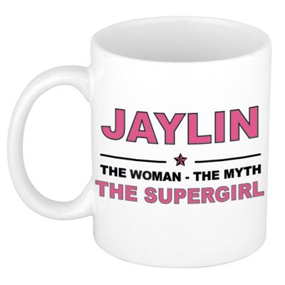 Jaylin cadeau mok - Woman Myth Supergirl - naam koffiemok - 300 ml - collega - moederdag Jaylin cadeau mok - Woman Myth Supergirl - naam koffiemok - 300 ml - collega - moederdag
