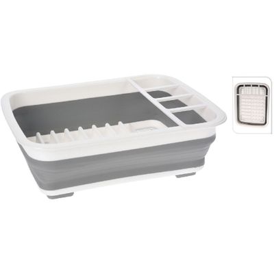 Opvouwbaar Afdruiprek 30x38 cm Grijs/Wit
