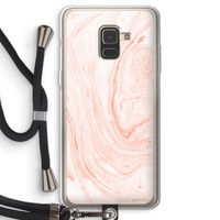 Peach bath: Samsung Galaxy A8 (2018) Transparant Hoesje met koord