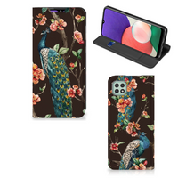 Samsung Galaxy A22 5G Hoesje maken Pauw met Bloemen