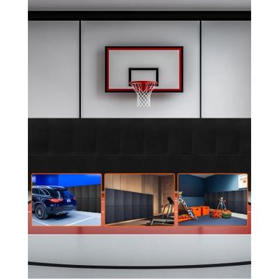 VEVOR Gym Wall Padding Waterdichte Basketbalmat 150x50x5cm Zwart 4 Pack