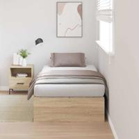Bedframe Sonoma eiken 190 x 75 x 31.5 cm Bewerkt hout