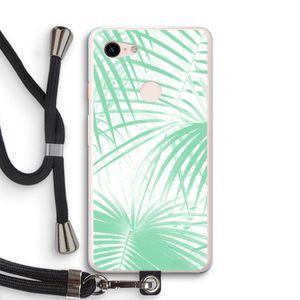Palmbladeren: Pixel 3 XL Transparant Hoesje met koord