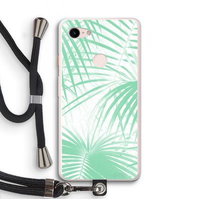 Palmbladeren: Pixel 3 XL Transparant Hoesje met koord