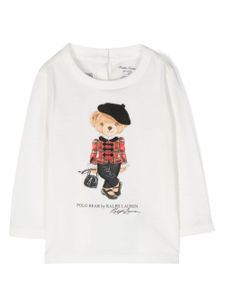 POLO RALPH LAUREN KIDS t-shirt en coton à imprimé Polo Bear - Blanc