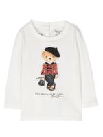 POLO RALPH LAUREN KIDS t-shirt en coton à imprimé Polo Bear - Blanc - thumbnail