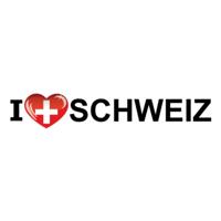 Sticker - I love Schweiz - 19 x 4 cm - Zwitserland - landenthema