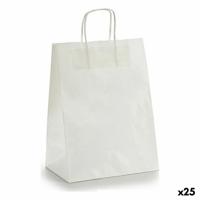 Papieren Zak 24 x 12 x 40 cm Wit (25 Stuks) Papieren Zak 24 x 12 x 40 cm Wit (25 Stuks)