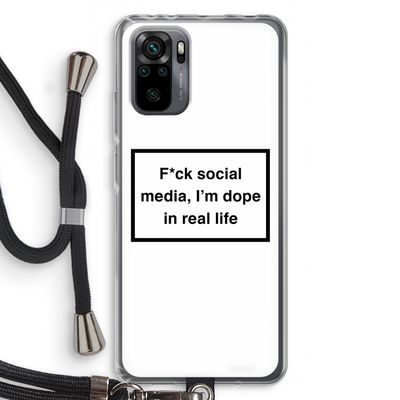 I'm dope: Xiaomi Redmi Note 10 Pro Transparant Hoesje met koord