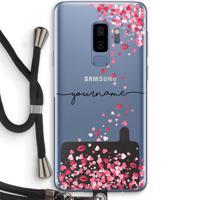 Hartjes en kusjes: Samsung Galaxy S9 Plus Transparant Hoesje met koord - thumbnail