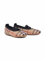 Burberry Kids ballerines à motif Vintage Check - Marron