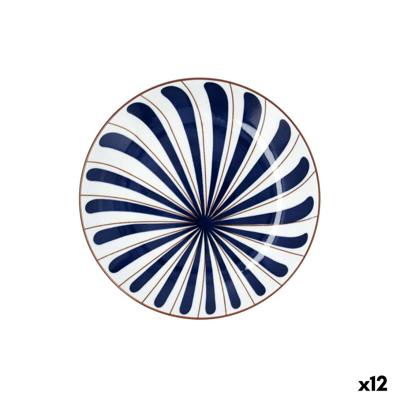 Dessertbord Bidasoa Oceanika Blauw Keramisch Ø 19 cm (12 Stuks)