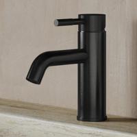 Wastafelkraan SaniClear Plus Curved | Opbouw | Mengkraan | Standaard model | Verouderd ijzer - Gunmetal