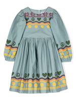 Molo robe en coton Cilja à manches longues - Bleu