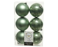 kerstbal plc d8cm s.groen 6st - Decoris