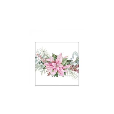 Ambiente Servetten 25cm Pink poinsettia
