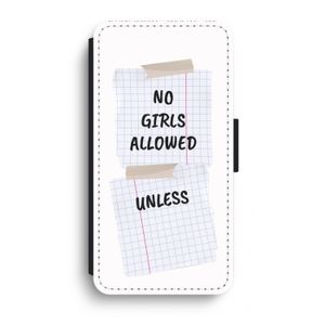 No Girls Allowed Unless: iPhone XR Flip Hoesje