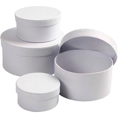 Creativ Company Ronde dozen van karton, 4 maten