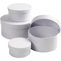 Creativ Company Ronde dozen van karton, 4 maten