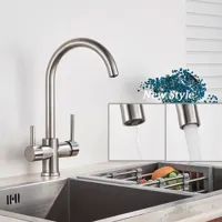 Keukenkraan met Filterfunctie - Enkel Handvat | Chroom/Zwart | Warm & Koud Water | Dekgemonteerd Keukenkraan met Filterfunctie - Enkel Handvat | Chroom/Zwart | Warm & Koud Water | Dekgemonteerd