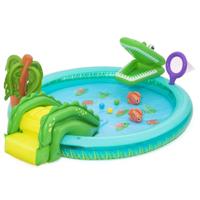 Bestway Opblaasbare Zwembad Krokodil Speeltuin 224x181x72 cm +2 Jaar Tuin 53166