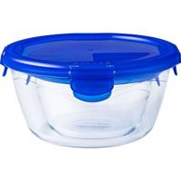 Set van 3 lunchboxen - PYREX - Cook & Go - Glas - Rond - Luchtdicht deksel - 0,7 L