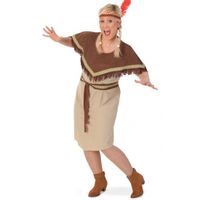 Grote maat Indianen kostuum voor damen 50 (5XL)  - - thumbnail